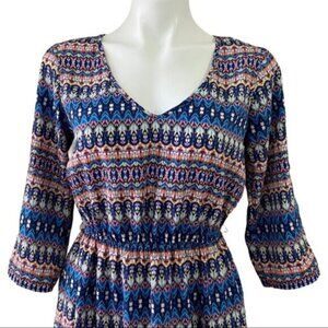 🌻BeBop Elastic Waist Roll Tab Sleeve Casual Dress